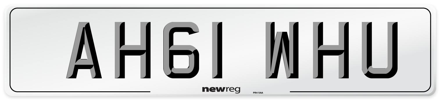 AH61 WHU Number Plate from New Reg